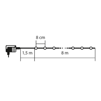 Lampice za jelku sa 100 plavih LED dioda KII100/BL